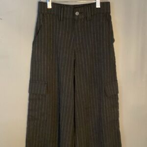 No Boundaries Black Pinstripe Wide Leg Pants